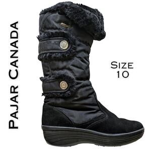 Pajar Canada Chloe Women's Winter Snow Boots Size 10 BlackTall  Zip Waterproof
